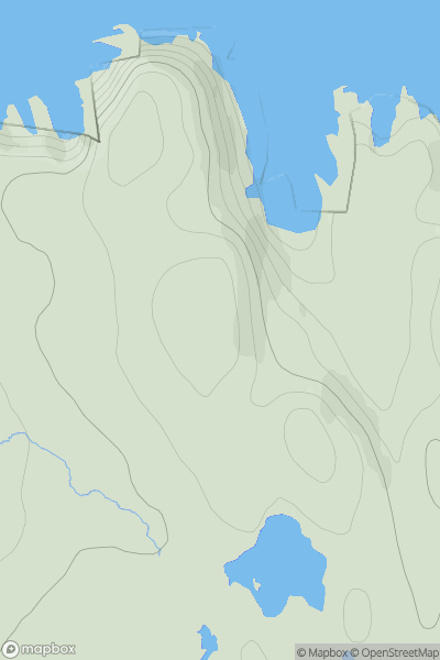 Thumbnail image for Carnan Mor [Lewis and Nearby Islands] [NB206449] showing contour plot for surrounding peak